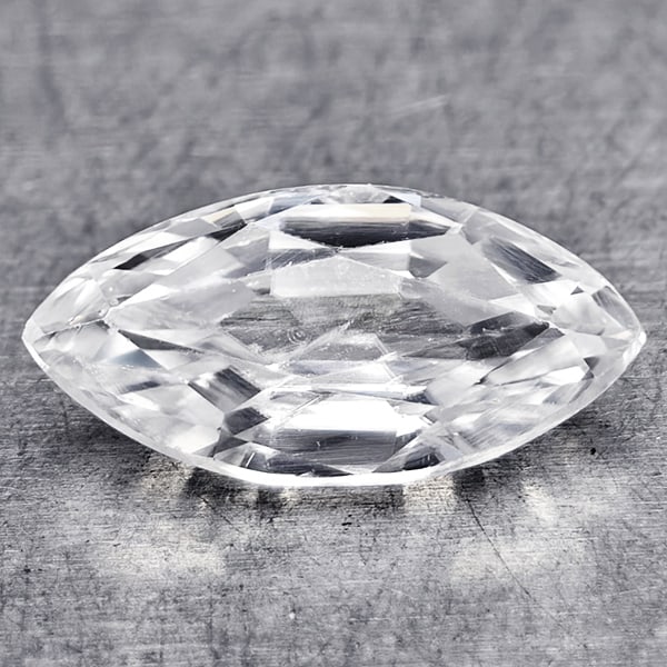 Natural White Zircon 1.00 Ct. Marquise Shape 8.5 x 4.3 Mm Gemstone From Cambodia: Product ID: 807742932 Product Name: Natural Zircon Weight: 1.00 CT. Size: 8.5 x 4.3 x 2.9 MM. Shape: Marquise Shape Color: White Clarity:VSI Luster: Good Gems Origin: Cambodia Treatment: Heated Crysta