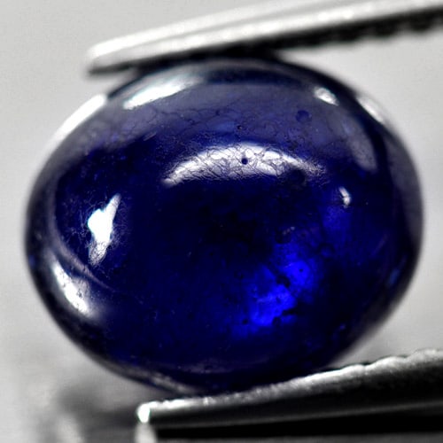 Natural Blue Sapphire 3.59 Ct. Oval Cabochon Shape 9.3 x 7.9 Mm Gemstone From Madagascar (1 of 3)
