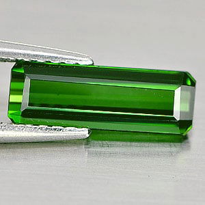 Natural Green Tourmaline 1.17 Ct. VVS Octagon Shape 11 x 3.8 Mm. Gemstone from Nigeria (1 of 3)