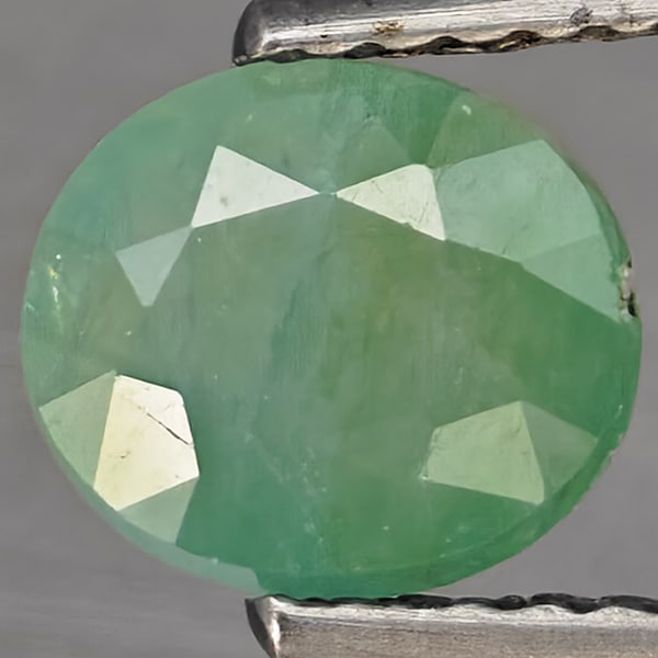 Natural Green Blueish Grandidierite 1.58 Ct. Oval Shape 7 x 6.1 Mm Gemstone from Madagascar (1 of 3)