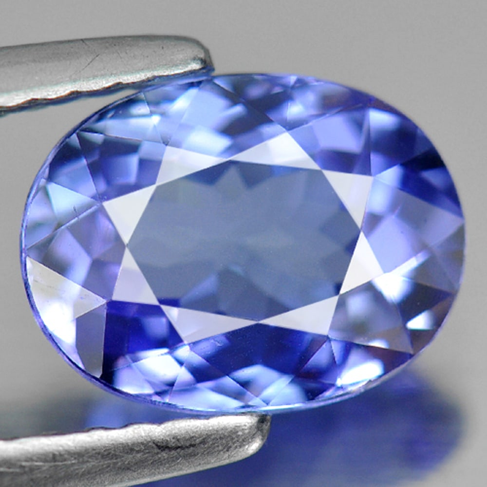 Natural Violetish Blue Tanzanite 1.71 Ct. VVS Oval Shape 8.8 x 6.7 Mm Gemstone from Tanzania (1 of 3)