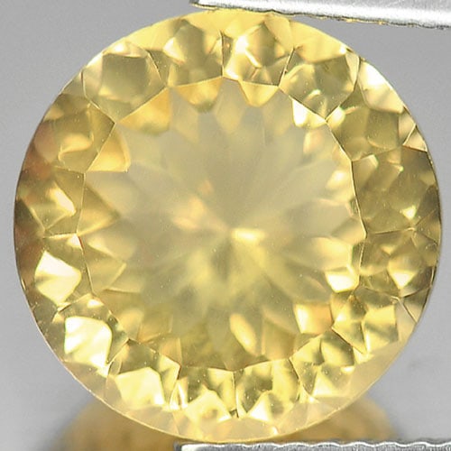 Natural Yellow Citrine 5.64 Ct. VVS Round Shape 11.8 Mm. Gemstone Unheated From Brazil (1 of 3)