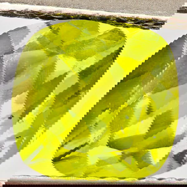 Natural Green Peridot 1.72 Ct. Cushion Shape 7.2 Mm Gemstone From Pakistan (1 of 3)