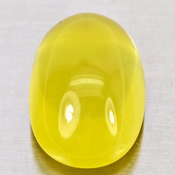 Natural Yellow Lemon Quartz 15.87 Ct.Oval Cabochon Shape 19.3 x 12.2 Mm Gemstone From Brazil (1 of 3)