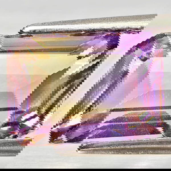 Natural Bi Color Ametrine 3.73 Ct. Octagon Shape 10.8 x 7.7 Mm Gemstone From Bolivia (1 of 3)