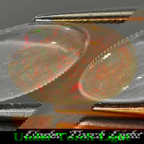 Natural Multi Color Opal 1.33 Ct. Oval Cabochon Shape 11.2 x 7.2 Mm. Unheated Gemstone: Product ID: 818724081 Product Name: Natural Opal Weight: 1.33 CT. Size: 11.2 x 7.2 x 3.5 MM. Shape: Oval Cabochon Color: Multi Color Clarity:Semi - Transparent Luster: Strong Iridescent Gems Origin: E