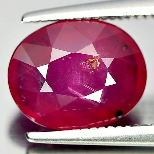 Natural Purplish Red Ruby 3.70 Ct. Oval Shape 9.8 x 7.9 Mm Gemstone from Madagascar (1 of 3)