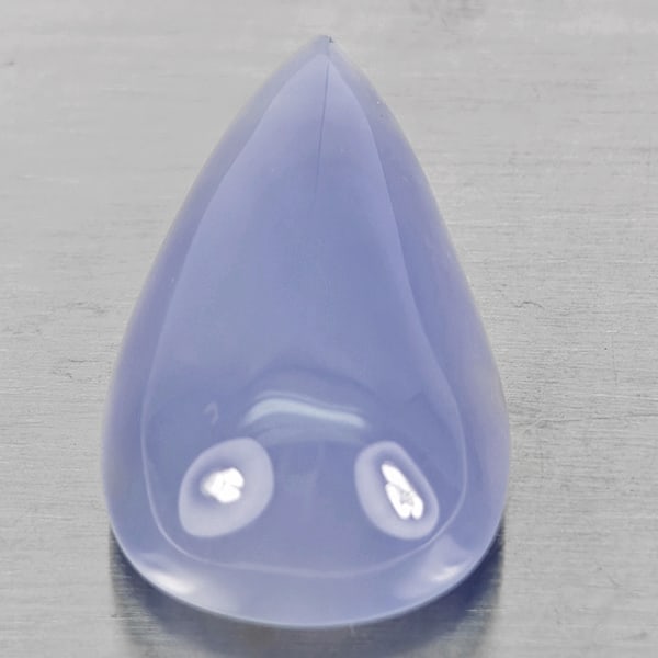 Natural Lavender Chalcedony 40.42 Ct. Pear Cabochon Shape 32 x 18 Mm Gemstone From Russia (1 of 3)