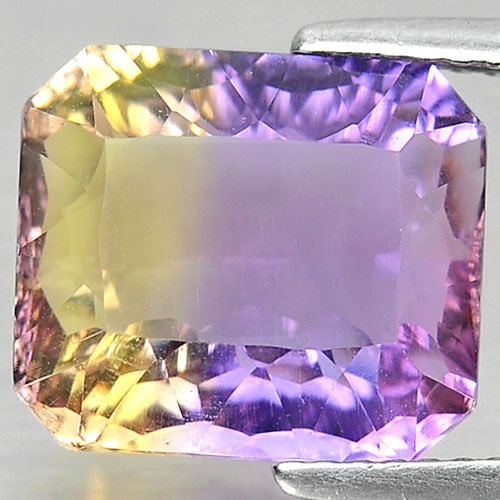 Natural Bi Color Ametrine 6.34 Ct. Clean Octagon Millennium Cut 11.6 x 10.2 Mm. Gemstone From (1 of 3)
