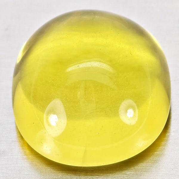 Natural Yellow Lemon Quartz 13.10 Ct.Oval Cabochon Shape 16 x 14 Mm Gemstone From Brazil (1 of 3)