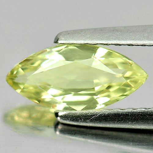 Natural Yellowish Green Chrysoberyl 1.07 Ct. VVS Marquise Shape 9.8 x 4.7 Mm. Unheated Gemstone (1 of 3)
