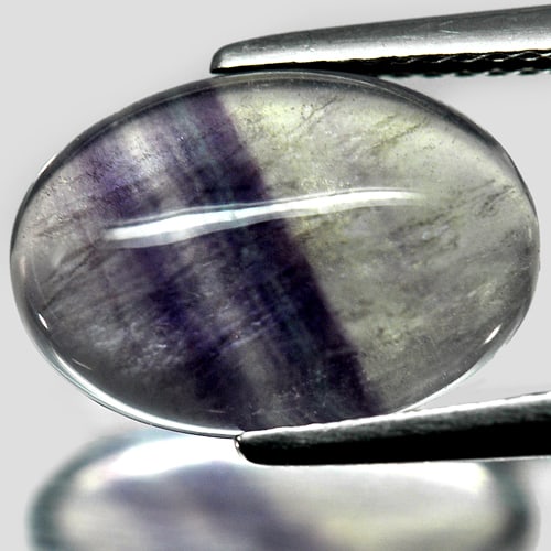 Natural Multi Color Fluorite 6.23 Ct. Oval Cabochon Shape 14 x 10 Mm. Unheated Gemstone From Brazil (1 of 3)