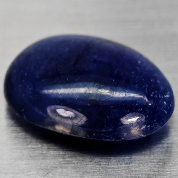 Natural Blue Sapphire 12.57 Ct. Oval Cabochon Shape 15.8 x 11.8 Mm Gemstone From Madagascar (1 of 3)