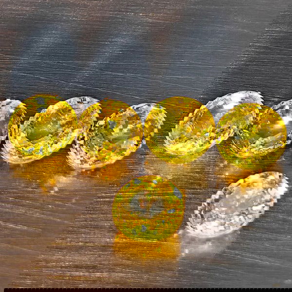 Natural Greenish Yellow Titanium Sphene Rainbow Spark 1.26 Ct. 5 Pcs Round Shape 3.9 Mm Gemstones: Product ID: 806509385 Product Name: Natural Sphene Weight: 1.26 CT. Size: 3.9 x 3.9 x 2.3 MM. Shape: Round Color: Greenish Yellow Clarity:SI1 Luster: Good Gems Origin: Madagascar Treatment: Unheated C