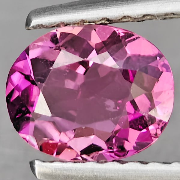 Natural Pink Tourmaline 0.76 Ct. Oval Shape 6.8 x 5.6 Mm. Unheated Gemstones From Nigeria (1 of 3)