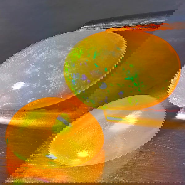 Natural Multi-Color Opal 1.41 Ct. 2 Pcs. Oval Cabochon Shape 7.9 x 5.5 Mm Gemstones From Ethiopia (1 of 3)