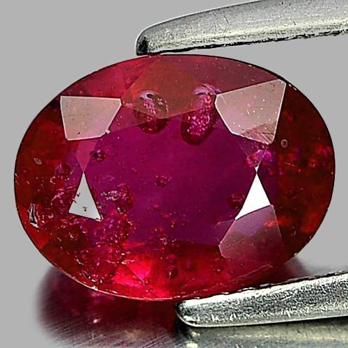 Natural Red Pink Ruby 2.98 Ct. Oval Shape 9.5 x 7.2 Mm Gemstone from Mozambique (1 of 3)
