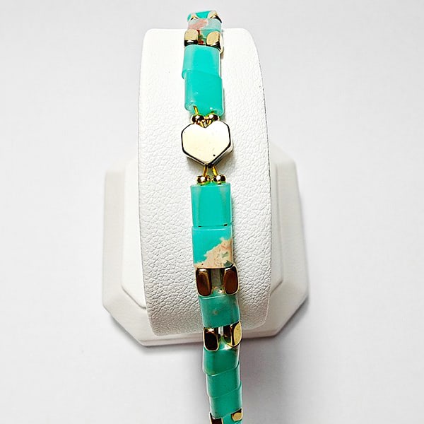 Natural Apatite 952 Sterling Silver Bracelet Jewelry Max Length 7 Inch. (1 of 3)