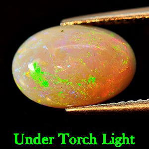 Natural Multi Color Opal 1.94 Ct. Oval Cabochon Shape 11.5 x 8 Mm. Gemstone From Ethiopia: Product ID: 818722154 Product Name: Natural Opal Weight: 1.94 CT. Size: 11.5 x 8 x 5 MM. Shape: Oval Cabochon Color: Multi Color Clarity:Opaque Luster: Strong Iridescent Gems Origin: Ethiopia Treatmen