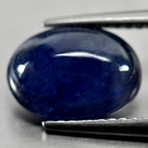 Natural Blue Sapphire 3.29 Ct. Oval Cabochon Shape 10.4 x 7.4 Mm. Gemstone From Madagascar: Product ID: 806009719 Product Name: Natural Blue Sapphire Weight: 3.29 CT. Size: 10.4 x 7.4 x 4.3 MM. Shape: Oval Cabochon Color: Blue Clarity:Opaque Luster: Good Gems Origin: Madagascar Treatment: He