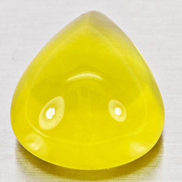 Natural Yellow Lemon Quartz 20.10 Ct. Pear Cabochon Shape 20 x 16 Mm Gemstone From Brazil (1 of 3)
