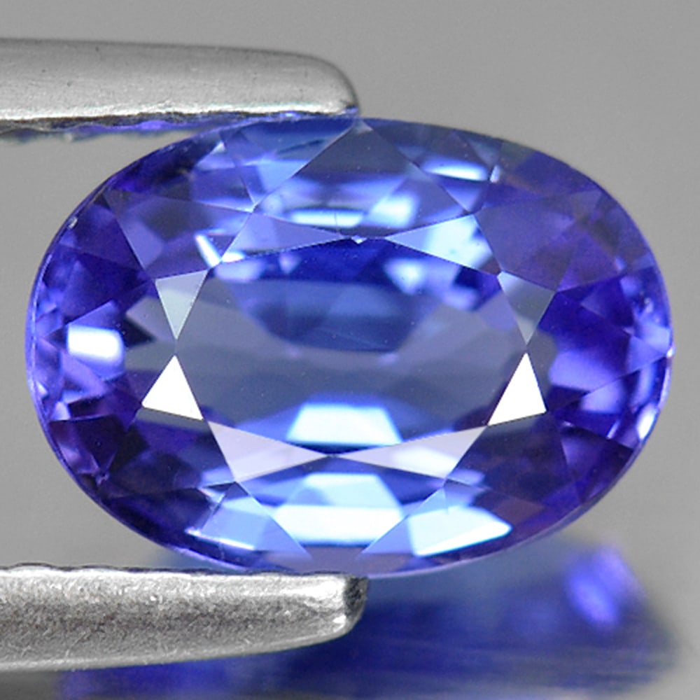 Natural Violetish Blue Tanzanite 1.46 Ct. Clean Oval Shape 8.3 x 6 Mm. Gemstone From Tanzania (1 of 3)