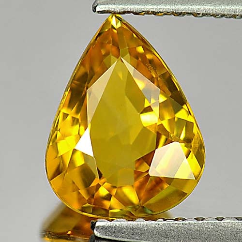 Natural Yellow Ceylon Sapphire 2.02 Ct. VVS Pear Shape 8.9 x 6.9 Mm Gemstone From Sri Lanka (1 of 3)