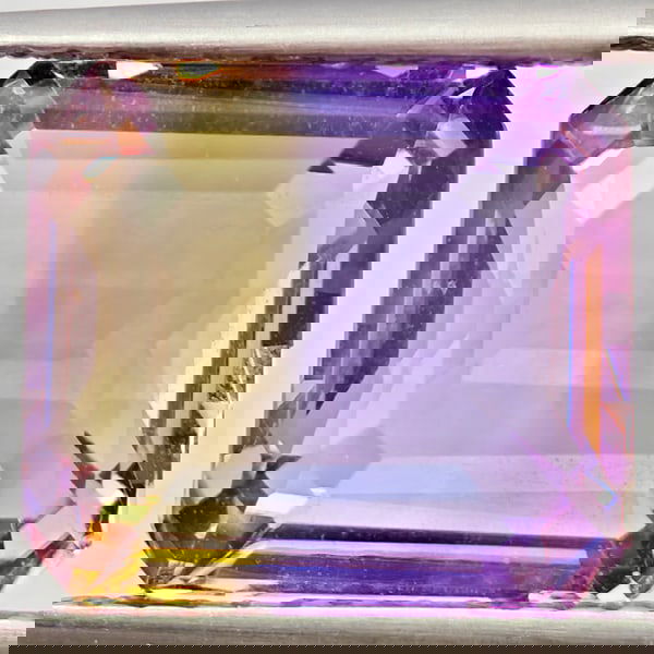 Natural Bi Color Ametrine 5.11 Ct. Octagon Shape 10.6 x 9.5 Mm Gemstone From Bolivia (1 of 3)