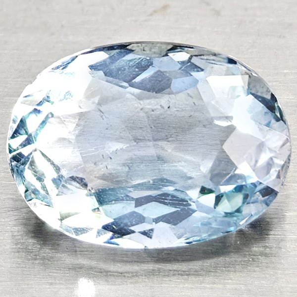 Natural Baby Blue Aquamarine 1.32 Ct. Oval Shape 8.6 x 6.4 Mm Gemstone From Brazil: Product ID: 800812234 Product Name: Natural Aquamarine Weight: 1.32 CT. Size: 8.6 x 6.4 x 3.8 MM. Shape: Oval Shape Color: Light Blue Clarity:VSI - SI1 Luster: Good Gems Origin: Brazil Treatment: Unhe