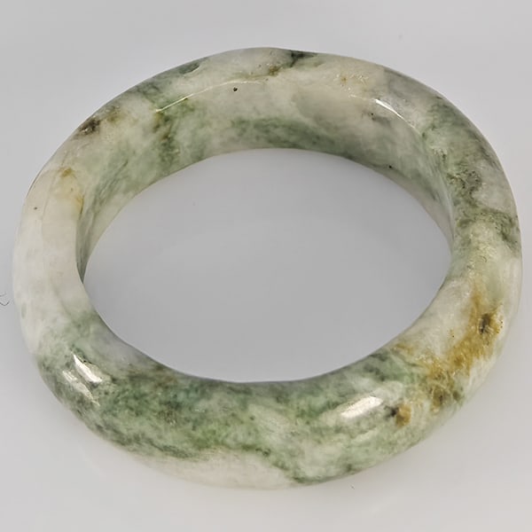 Natural Mutil-Color Jade Ring 21.80 Ct. Round Cabochon Size 9.5 Gemstone from Thailand (1 of 3)