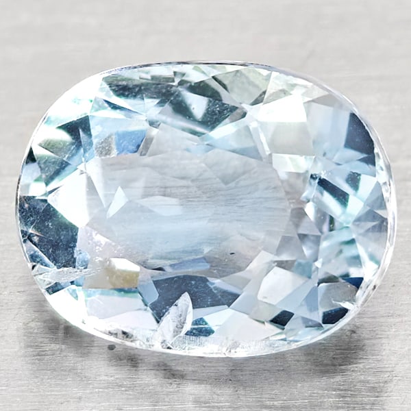 Natural Baby Blue Aquamarine 1.18 Ct. Oval Shape 7.8 x 6 Mm Gemstone From Brazil: Product ID: 800812150 Product Name: Natural Aquamarine Weight: 1.18 CT. Size: 7.8 x 6 x 4 MM. Shape: Oval Shape Color: Light Blue Clarity:VSI - SI1 Luster: Good Gems Origin: Brazil Treatment: Unheated