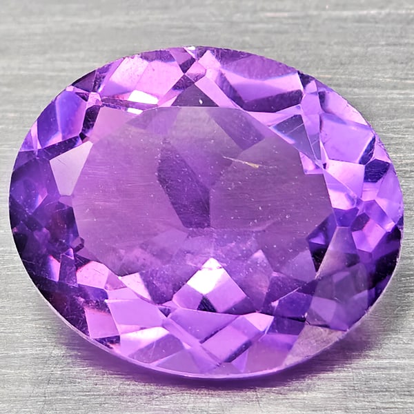 Natural Purple Amethyst 3.18 Ct. Oval Shape 11.2 x 9.5 Mm Gemstone from Brazil (1 of 3)