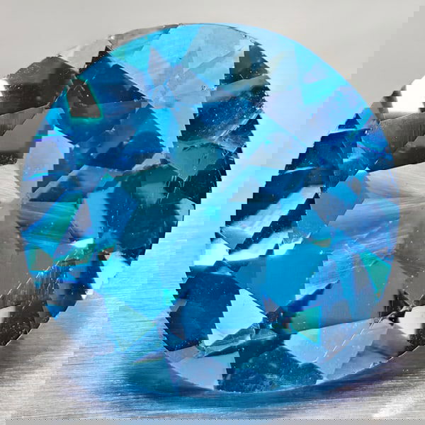 Natural Swiss Blue Topaz 3.45 Ct. VVS Round Shape 9 Mm. Gemstone From Brazil (1 of 3)