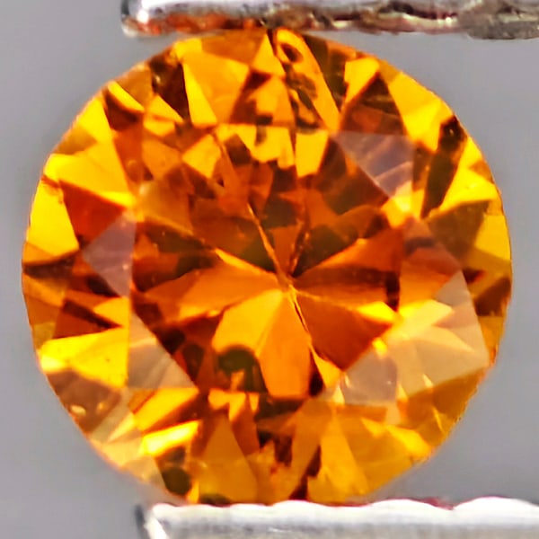 Natural Orange Songea Sapphire 0.40 Ct. Round Diamond Cut 4.4 Mm Gemstones From Tanzania (1 of 3)