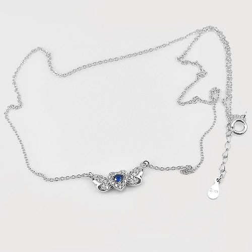 925 Sterling Silver Necklace Jewelry Length 16 Inch. 2.70 Grams: Product ID: 280540074 Product Type: 925 Sterling Silver Fine Jewelry Jewelry Weight: 2.70 Grams. Gemstones Color: Silver Metal: Solid Silver 92.5%. Gemstone Detail: About 2.70 Grams. Round Blue CZ Siz