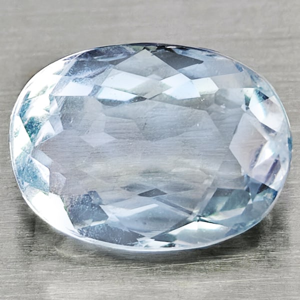 Natural Baby Blue Aquamarine 0.96 Ct. Oval Shape 7.6 x 5.6 Mm Gemstone from Brazil (1 of 3)