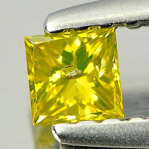Natural Yellow Diamond 0.15 Ct. Square Princess Cut 2.9 Mm: Product ID: 802103590 Product Name: Natural Enhanced Diamond Weight: 0.15 CT. Size: 2.9 x 2.9 x 2 MM. Shape: Square Princess Cut Color: Yellow Clarity:SI1 Luster: Good Gems Origin: Belgium Treatment: