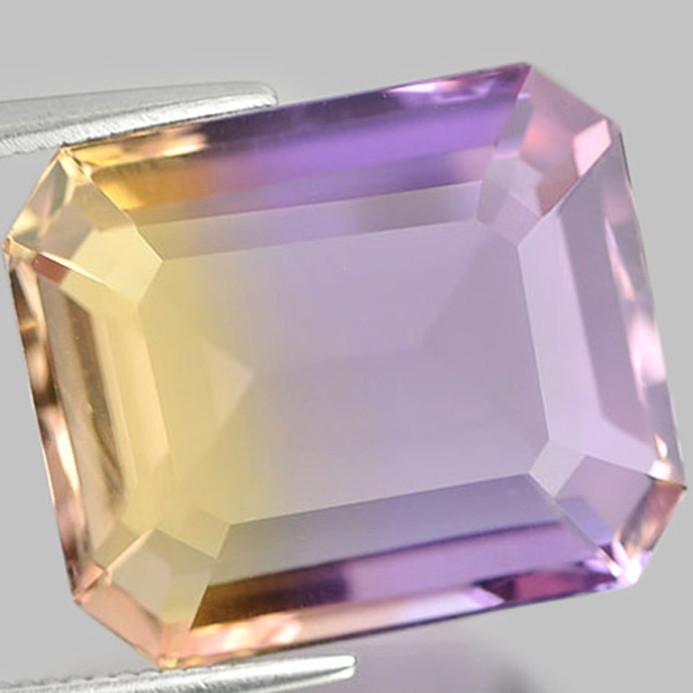 Natural Bi Color Ametrine 13.71 Ct. Clean Octagon Shape 15.9 x 13.5 Mm. Unheated Gemstone From (1 of 3)