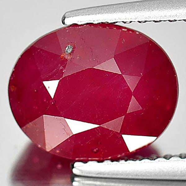 Natural Red Ruby 4.28 Ct. Oval Shape 9.7 x 8 Mm. Gemstone From Madagascar (1 of 3)