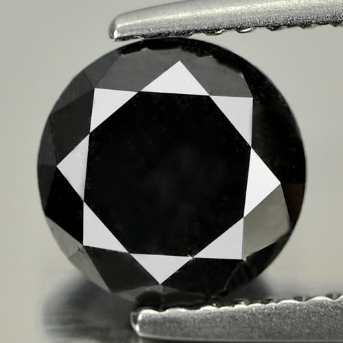 Natural Black Diamond 2.13 Ct. Round Brilliant Cut Size 7.3 Mm. (1 of 3)
