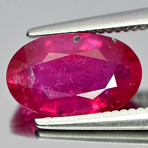 Natural Purplish Pink Ruby 2.27 Ct. Oval Shape 9.7 x 6 Mm. Gemstone From Mozambique (1 of 3)