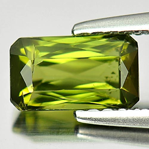 Natural Green Tourmaline 1.02 Ct. Octagon Shape 7.5 x 4.3 Mm. Gemstone From Nigeria (1 of 3)
