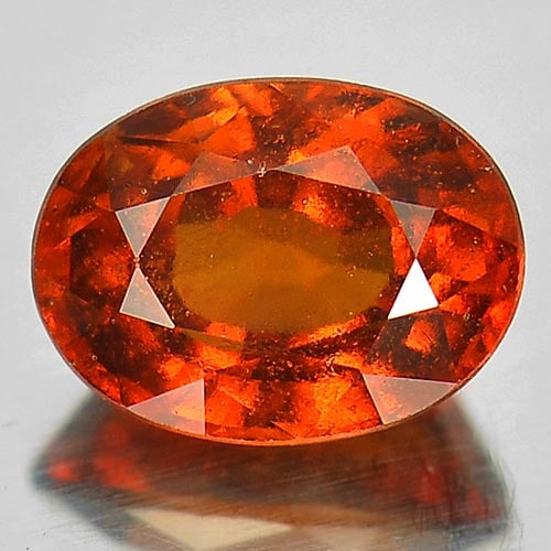 Natural Reddish Orange Spessartine Garnet 1.29 Ct. Oval Shape 7.2 x 5.4 Mm. Gemstone (1 of 3)