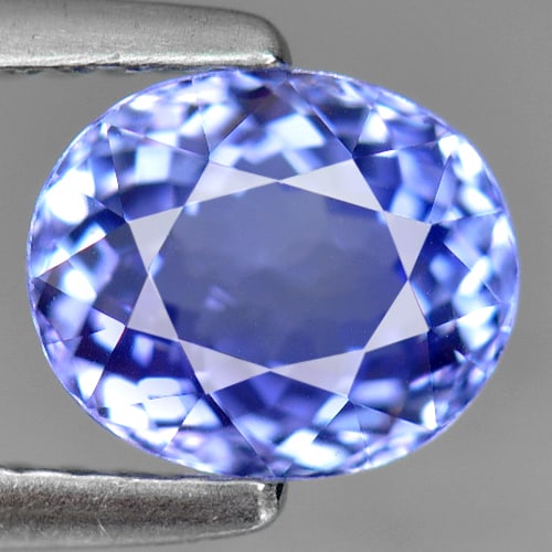Natural Violetish Blue Tanzanite 1.53 Ct. Clean Oval Shape 7.39 x 6.15 Mm. Gemstone From Tanzania (1 of 4)