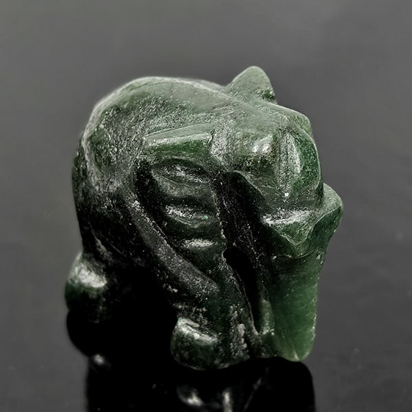 Natural Multi Color Jade 58.65 Ct. Elephant Carving Shape 17 x 28 Mm Gemstone (1 of 3)