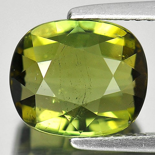 Natural Green Tourmaline 4.40 Ct. Cushion Shape 10 x 8.6 Mm. Unheated Gemstone Nigeria (1 of 3)