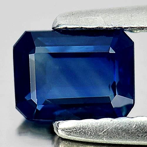 Natural Blue Sapphire 0.66 Ct. Octagon Shape 5.8 x 4.4 Mm Gemstone from Thailand (1 of 3)