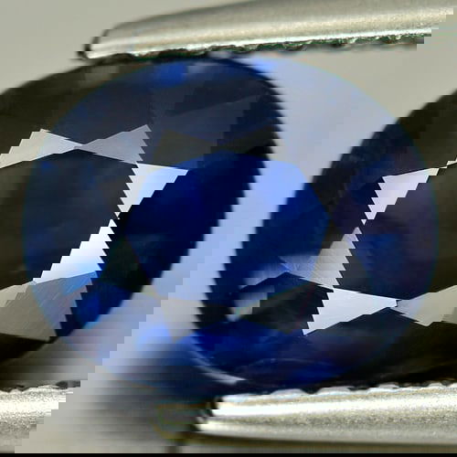 Natural Blue Sapphire 1.53 Ct. Oval Shape 7.5 x 6.2 Mm. Gemstone From Thailand (1 of 3)