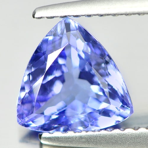 Natural Violetish Blue Tanzanite 1.35 Ct. Trilliant Shape 7.5 Mm Gemstone from Tanzania (1 of 3)