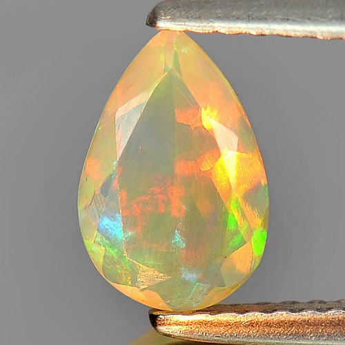 Natural Multi Color Opal 0.59 Ct. Pear Shape 9 x 6 Mm. Unheated Gemstone (1 of 3)